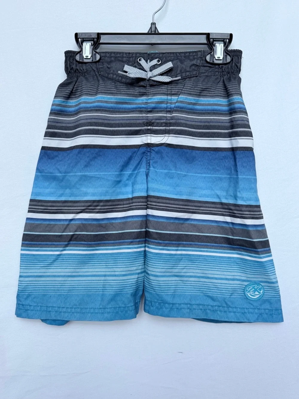 ZeroXposur Multi-Stripe Board Shorts Swim Trunks - Size Boys S (8)